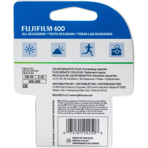 Fujifilm Color Negative Film, 400 ISO, 35mm, 36 Exposures
