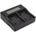 Green Extreme Dual Smart Charger with LCD Screen for Canon LP-LPE6