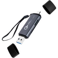 Green Extreme USB 3.0 Type-A and Type-C OTG Card Reader
