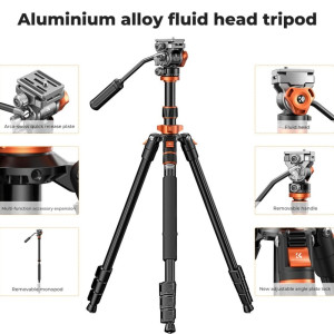 K&F Concept Tripod K234A7+FH-03