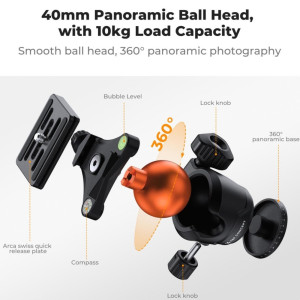 K&F Concept Tripod O235A1+BH-40