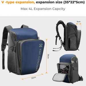 K&F Concept Camera Backpack KF13.128V2 25L Blue