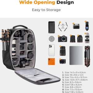 K&F Concept Camera Backpack  KF13.134 22L Black