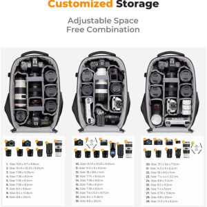 K&F Concept Camera Backpack  KF13.134 22L Black