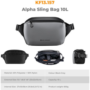K&F Concept Camera Sling Bag KF13.157 10L Gray