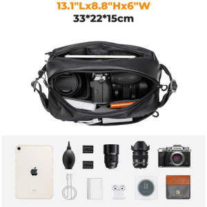 K&F Concept Camera Sling Bag KF13.157V1 10L Black