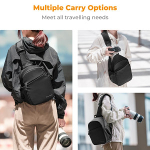 K&F Concept Camera Crossbody Shoulder Backpack KF13.171 5L Black