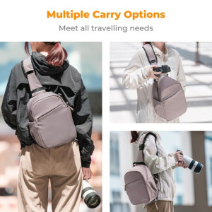 K&F Concept Camera Crossbody Shoulder Backpack KF13.171V1 5L Deep Pink