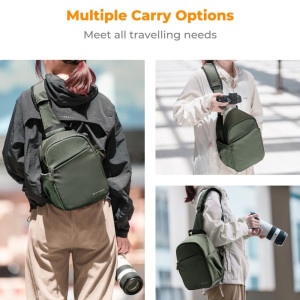 K&F Concept Camera Crossbody Shoulder Backpack KF13.171V2 5L Green