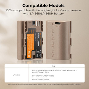 K&F Concept LP-E6NH Battery with USB-C