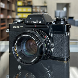 Pre-Owned Minolta XE-7 35mm SLR Film Camera with MD Rokkor X 50mm f/1.7 Lens