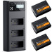 Pre-Owned K&F Concept 3-Pack LP-E17 Battery and 3-Slot LCD Charger